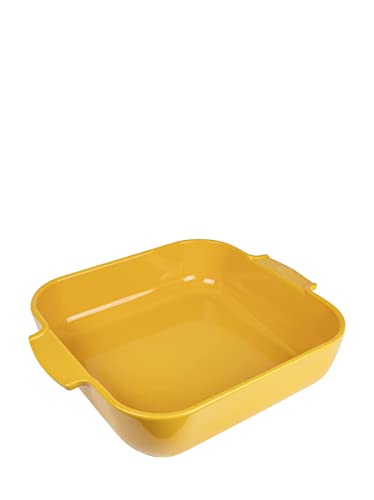 PEUGEOT, Square ceramic casserole dish, 36 cm (including handles) x 31 cm x 8.2 cm, capacity: 5.4 L, 10 year guarantee