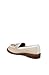 Franco Sarto Womens Carolynn Low Slip On Tassel Loafers Ivory/White Color Block 8.5 M