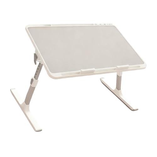 DeeRace ノートパソコンベッドテーブル ノートパソコンスタンド 省スペース 折りたたみ式 高さ調節可能 ポータブルスタンディングデスク ゲーム 読書 ソファ 作業用, グレー