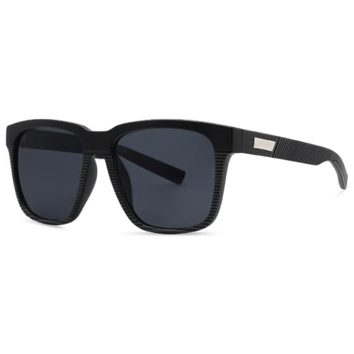 Lunettes de soleil carrées surdimensionnées de qualité vintage et protection UV homme