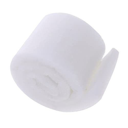 COSMEVIVI ロール 水槽フィルター綿 空気 水槽の装飾 フロントフィルターコットン 魚 水槽用フィルター ヒータ 交換可能なフィルターフロス 水槽アクセサリー ろ材 フィルタースポンジ 白い