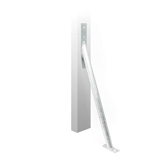 Wiltec Sturmanker aus Stahl 650 x 290 mm, Bodenanker verzinkt, Zaunhalter zur Sturmsicherung, Pfostenhalter für Gartenzaun und Sichtschutz