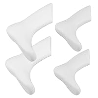 TOYANDONA 4pcs Baby Foot Mannequin Plastic Shoe Form Socks Display Stand White Skin Color 9cm and 11.5cm Sizes Baby Foot Mold for Retail Store and Photography