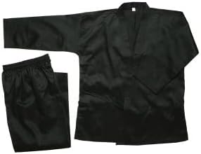 Ace Martial Arts Supply Middleweight 7 oz Student Karate Uniform, White, Black, Red, Blue