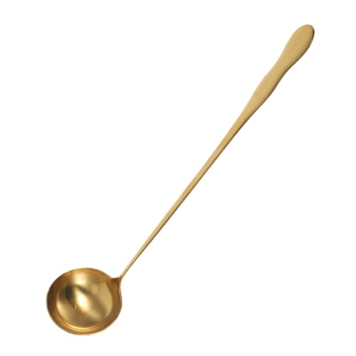 Long Handle Spoon for Serving Soups Sauces and Hot Oil Heavy Duty Ergonomic Design for Versatile Kitchen Use