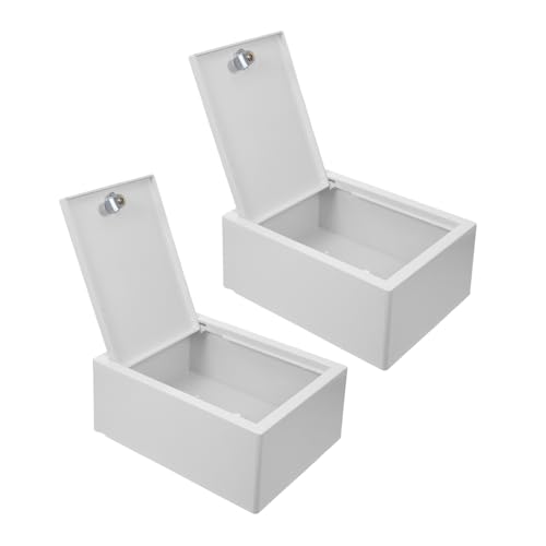 SEWACC Buzón De 2 Piezas con Cerradura Contenedor De Leche Buzón con Cerradura Antirrobo para Jardín Montaje En Pared Abs Blanco