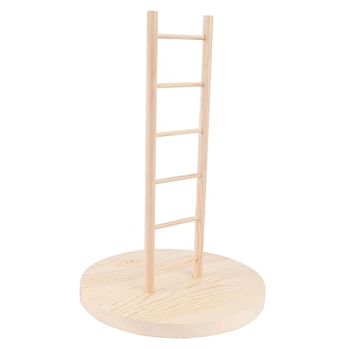 Abaodam 1pc Wooden Bird Ladder Training Stand for Parrots Lovebirds Cockatiels Playful Crawling Ladder with Natural Design for Bird Enrichment Activities