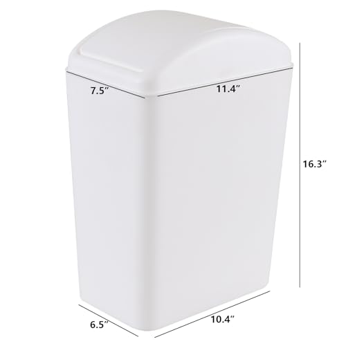 Caneca de basura plástica con tapa basculante 4.5 gal, 3 unidades miniatura 2