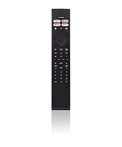 JISOWA Replacement Remote Control Universal for Philips Ambilight 4K Ultra UHD HDR OLED Smart TVs 398GR10BEPHN0041BC BRC0984501/01 681806781 43PUS7906/12 50PUS7956/12 55PUS7906/12 75PUS7956/12