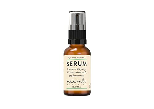 Neemli Naturals Hyaluronic & Vitamin C Serum, Light and Non-Greasy Age-Defying Serum, Brighten Skin Tone, Water Gel Daily Face Moisturizer for All Skin Types, 30ml (Pack of 1)