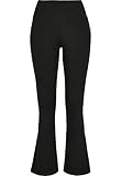 Urban Classics Women's Organic Interlock Bootcut Leggings, Black, M