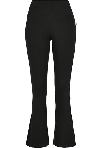 Urban Classics Ladies Organic Interlock Bootcut Leggings Donna Leggings Nero XL