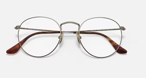 Image of Ray-Ban Unisex Rx8247v Round Titanium Round Prescription Eyewear Frames