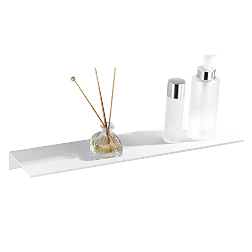 Biutimarden Duschablage Ohne Bohren 40cm Wandmontiertes Duschregal Selbstklebend Duschkorb Organizer Aluminium Badezimmer Regal für das Badezimmer & Küche Weiß Cover