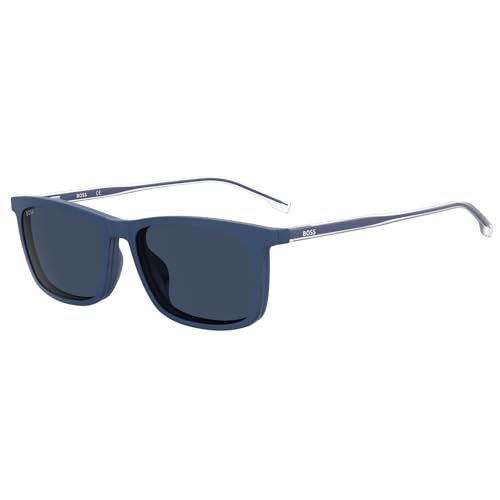 Lunettes de soleil BOSS 1150/Cs design bicolore noir et blanc pour homme moderne