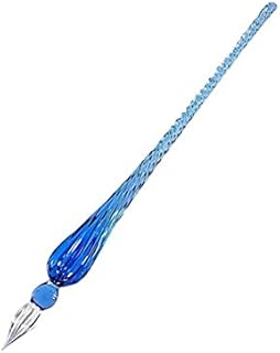 BDHI 1pc Glass Dip Pen Handmade Crystal Glass Pen Calligraphy Signature Pen for School Stationery Art Decoration Supplies(Y50-1)