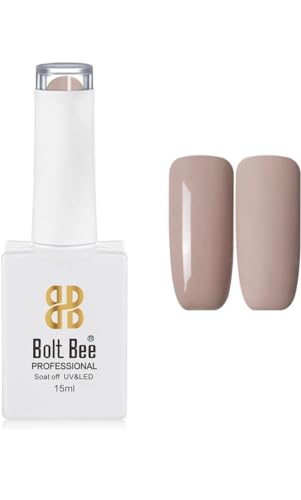 Image of Bolt Bee Velvet Nude Color Gel Nail Polish Soak Off UV Gel DIY at Home 15ML Manicure Salon Nail Art