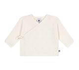 Petit Bateau Brassière bébé cache-cœur ajourée en tricot laine et coton