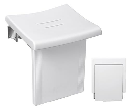 iHork 550lbs Capacity Big Size Folding Shower Seat and Bench Wall Mounted,Wall Mounted Folding Chair with Solid 304 Steel Structure