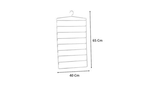 Image of Porpoise 2 Piece Stainless Steel 8 Layer Hanger for Bangals & Cloth Hanger Wardrobe Storage Organizer Rack Save The Space in Your Wardrobe and Help You find The Wanted Clothes Quickly.