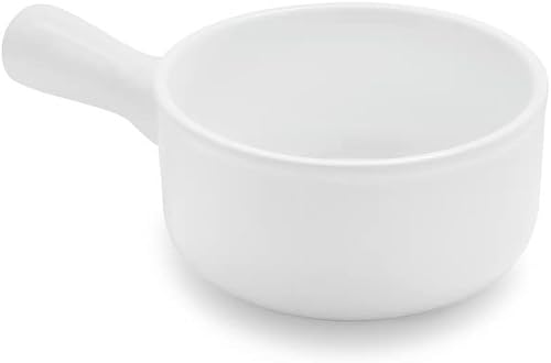 Sur La Table Porcelain Soup Bowl with Handle, White