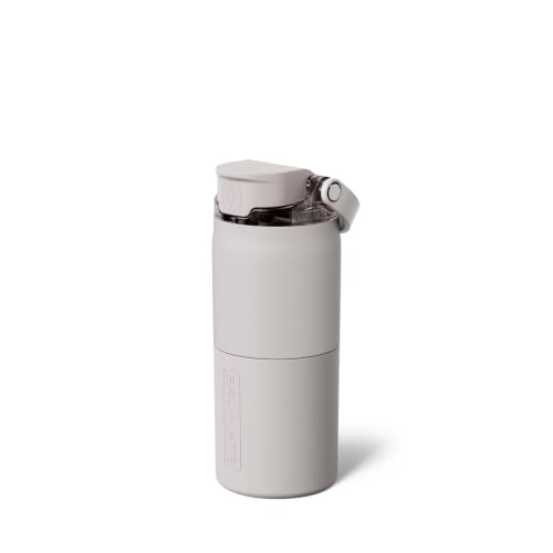 Image of BruMate Rise 18oz Water Bottle with Covered Silicone Straw | 100% Leakproof Insulated Kids Water Bottle | Cup Holder Friendly Base | 18oz (Dune)