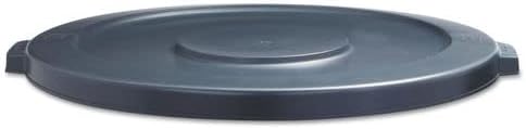 BWK44GLWRLIDGRA 44 gal Flat-Top Round Plastic Lids for Waste Receptacles Gray