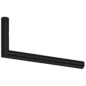 Wandgarderobe roestvrij staal garderobehanger zwart mat voor wandpanelen en hal | garderobestang L-vorm rond | lengte…