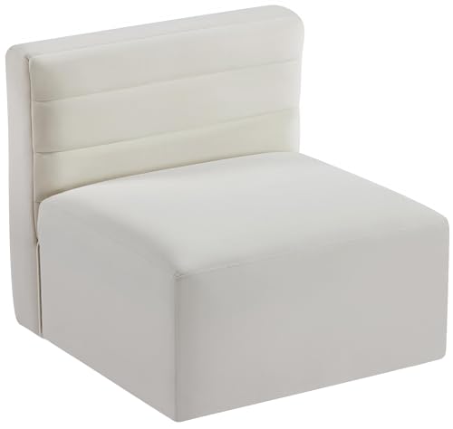 Sillón Modular Terciopelo Crema Sin Brazos miniatura 4
