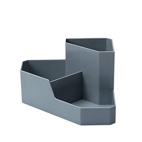 Caja de maquillaje Cosméticos Caja de almacenamiento Maquillaje Organizador Caja de Esquina de Esquema Organización Plástico Almacenamiento de Hogar Contenedor Organizador de Cosméticos y Perfumes(Blu