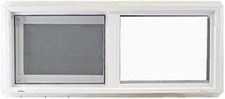 Sponsored Ad - Shed Windows and More 36" x 12" Horizontal Sliding Window Double Pane Tempered Low-E Glass White Vinyl Fram...