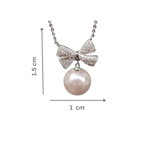 Image of Parasmoni Bow Silver Pendant Necklace