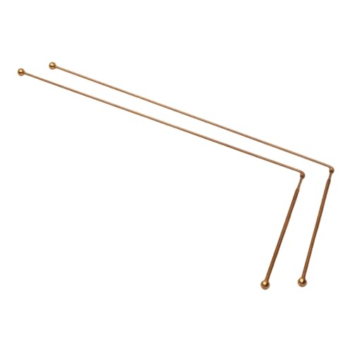 Colaxi 2 Pieces Copper Dowsing Rods Pure Copper Metal Detection Rods Finding Tool Detect Rods Sturdy Portable for Searching Outdoor
