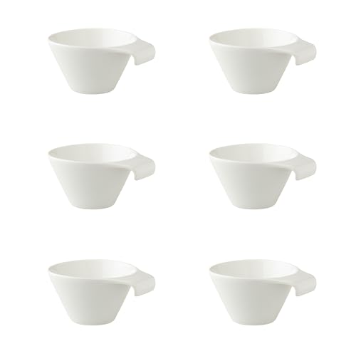 palmer Royal Ivory Suppentassen - 6er-Set - Porzellan - Ø 12,4 cm, 30 cl - natürliches weiß, glänzend, moderne Form - für Suppen, Dessert oder als Obstschale - schräg stapelbar, spülmaschinenfest