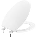 BEMIS 7600T Commercial Heavy Duty Closed Front Toilet Seat with Cover, Industrial Seat with Secure Installation, Elongated, White