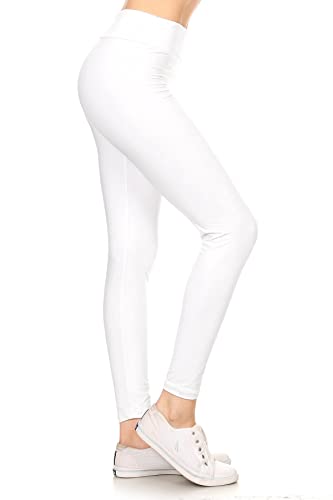 Image of Leggings Depot High Waisted Leggings for Women Buttery Smooth & Soft Women's Solid Yoga - Reg, Plus, 1X3X, 3X5X