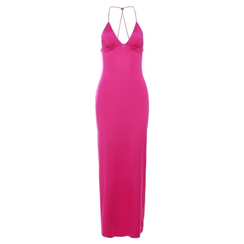 Robe amincissant rose dos nu Letuwj silhouette sublimée