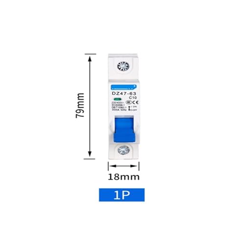 Magnetotérmico tipo C MCB DZ47 trifásico interruptor automático 400V 50A 5