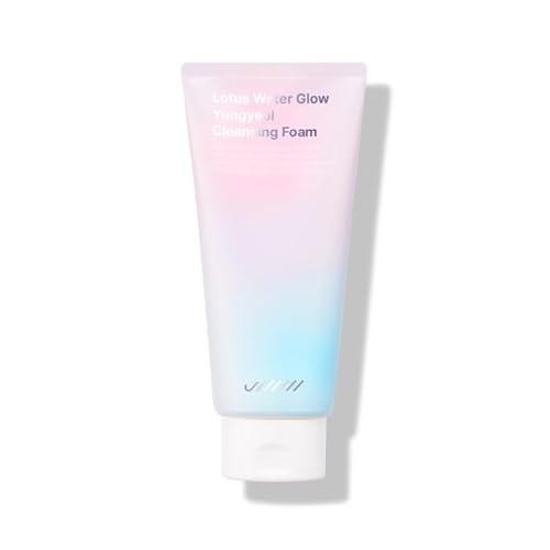 JINNYH Lotus Water Glow Yungyeol Cleansing Foam 300 ml – Jeju Lotus Water Korean Skincare Micro-Bubble Face Wash with 8-Layer Hyaluronic Acid & Ceramide NP for Pore, Hydration & Smooth Texture