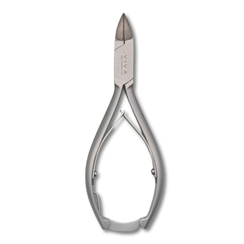 Viva Instruments - Cortaúñas de corte de precisión para uñas gruesas, agarre cómodo, aprobado por podólogos profesionales, 14 cm, color plateado