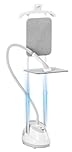 Shanghigh Stand Garment Steamer for Clothes - 1800W Steamers with Adjustable Double Rod, Flat and Hanging Ironing with 1.6L Water Tank, 30s Fast Heat-up, Wrinkle Remover with 10 Iron Modes for Home