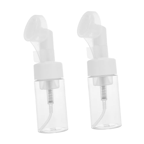 CIYODO 2 piezas Botellas de Espuma Recargables con Cabezal de Silicona Presionable para Jabón Líquido Gel Facial y Manos Dispensador Portátil sin Fugas Botella Pet para Diario