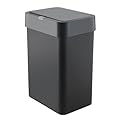 ELPHECO Bathroom Motion Sensor Trash Can with Lid 2.5 Gallon Slim Garbage Can Small Touchless Trash Bin 9.5 Liter Smart Waste Basket for Bedroom, Living Room, Toilet (Black)