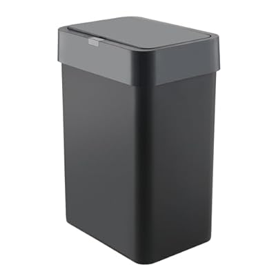 ELPHECO Bathroom Motion Sensor Trash Can with Lid 2.5 Gallon Slim Garbage Can Small Touchless Trash Bin 9.5 Liter Smart Waste Basket for Bedroom, Living Room, Toilet (Black)