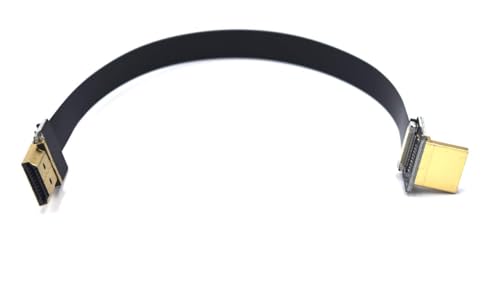 20cm FPV HDMI Slim Flat Cable, Upward Male to Straight Male 1080P HDMI Cord