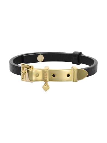 Ted Baker London Lena Leather Buckle Adjustable Bracelet for Women (Gold/Black)