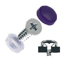 CRL SC82C50-XCP100 CRL Black Countersunk Small Snap Cap Screw Covers - pack of 100