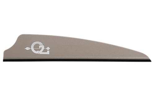 Q2i Fusion X-II Target Archery Vanes - Ultra-Lightweight with Tri-Fusion Adhesion Technology, Premium Arrow Fletching, and Low Profile Design for Archers (2.5 Inch) (36, Desert TAN, 2.5 Inch)