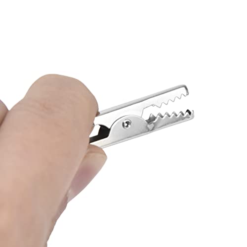 Bewinner 5 Stück Doppelkopf-Krokodilklemme, Metalldraht, Bilder, Memo-Notiz-Clips, Biegbar, Robust, Langlebig, Metall, Starker Clip für Schule, Büro, Hochzeit