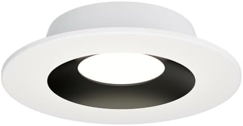 Maxim Crisp - 12W 1 LED Round Recessed Downlight-1.5 Inches Tall and 4.5 Inches Wide-White/Black Finish